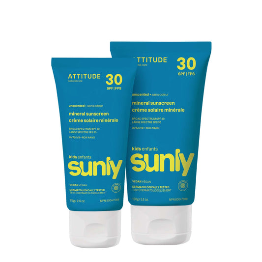 Duo crèmes solaires minérales pour enfants FPS30